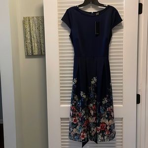 Vfshow Navy Floral Boutique Dress